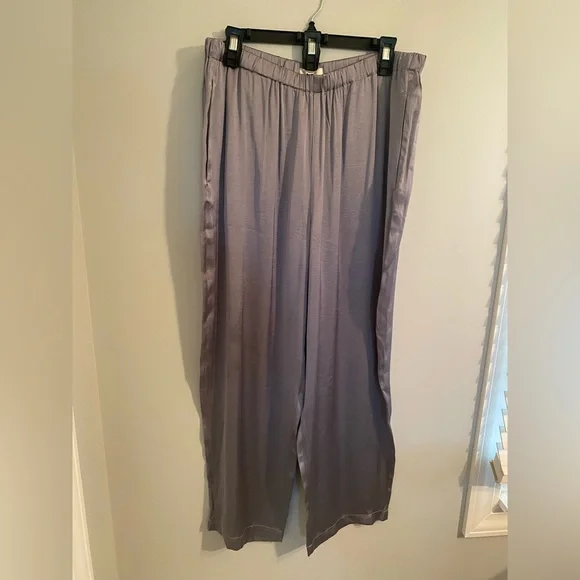Madewell Dusk Grey Satin Vest Top Matching Set Sizes 12 and L - Picture 4 of 13